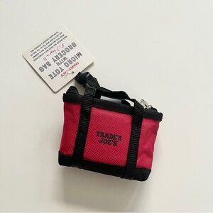Trader Joe's Mini Micro Tote Bag - Red & Black